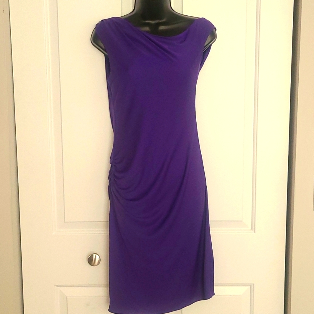 BCBGMAXAZRIA Strappy Open Back Ruched Sheath Dress